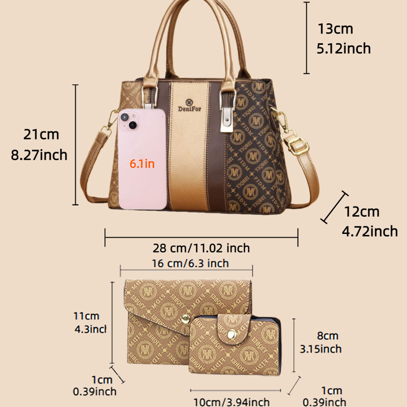 3-piece set of women's handbag - Luxury Bags Casual review and price