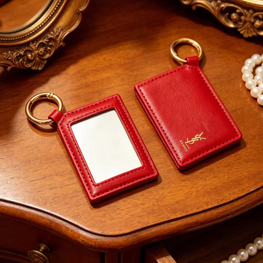 YSL Red Leather Square Mini Po - Luxury Bags Ysl review and price