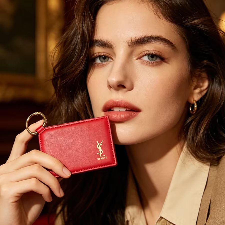 YSL Red Leather Square Mini Po - Luxury Bags Ysl review and price